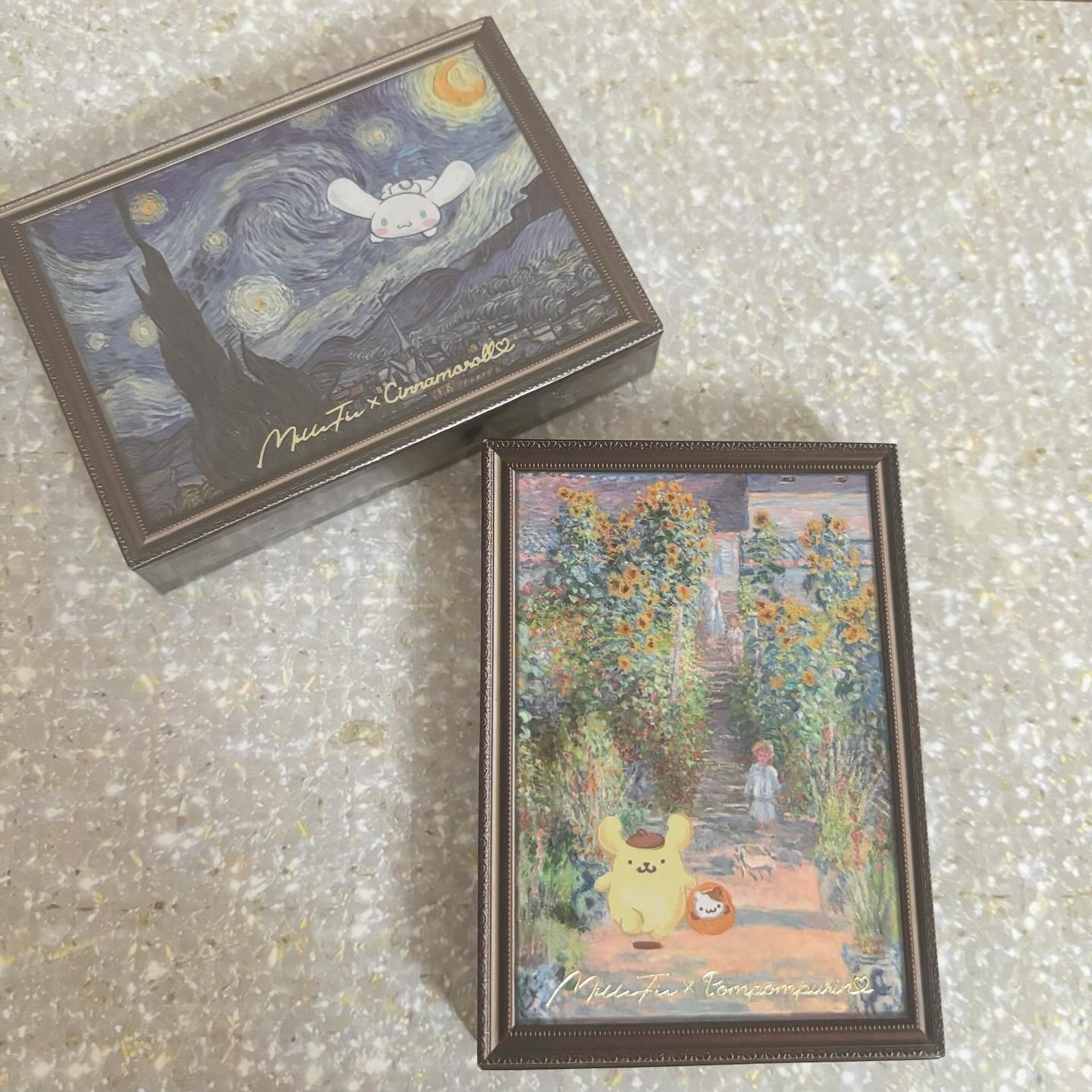 絵画アイシャドウパレット 05 画家の庭 ポムポムプリン コラボ/MilleFée/アイシャドウパレットを使ったクチコミ（2枚目）