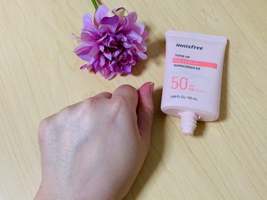 トーンアップ ノーセバム サンスクリーン SPF50+ PA++++/innisfree/日焼け止め・UVケアを使ったクチコミ（3枚目）