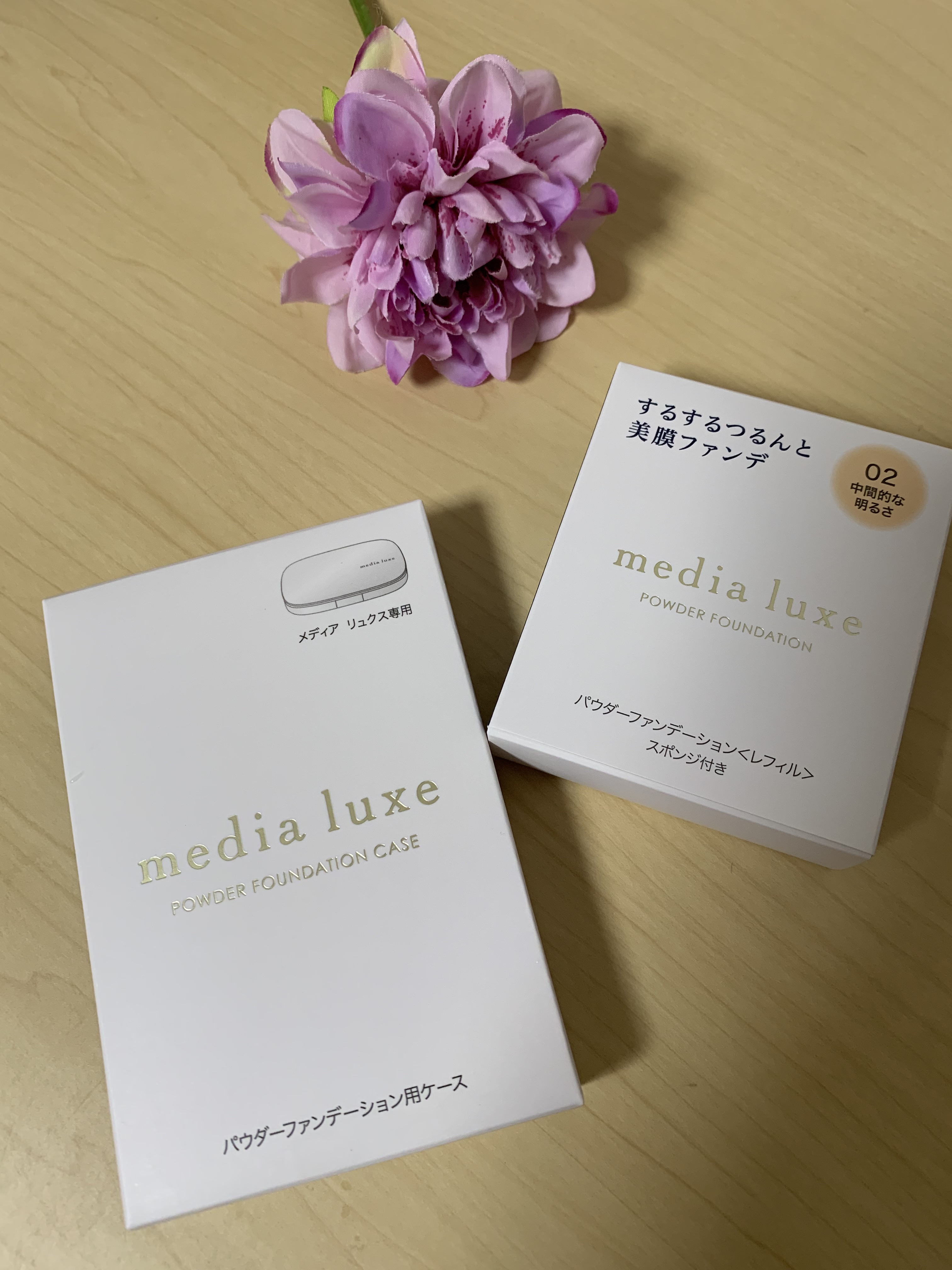 パウダーファンデーション/media luxe/パウダーファンデーションを使ったクチコミ（1枚目）