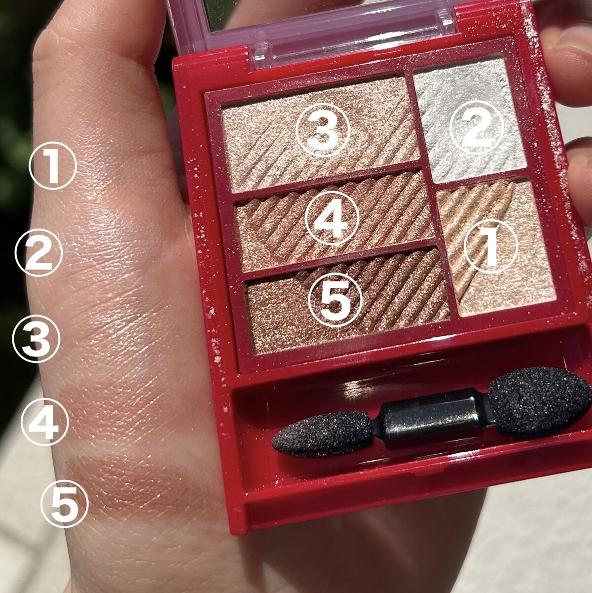 トリプルレシピアイズ/インテグレート/アイシャドウパレットを使ったクチコミ（2枚目）