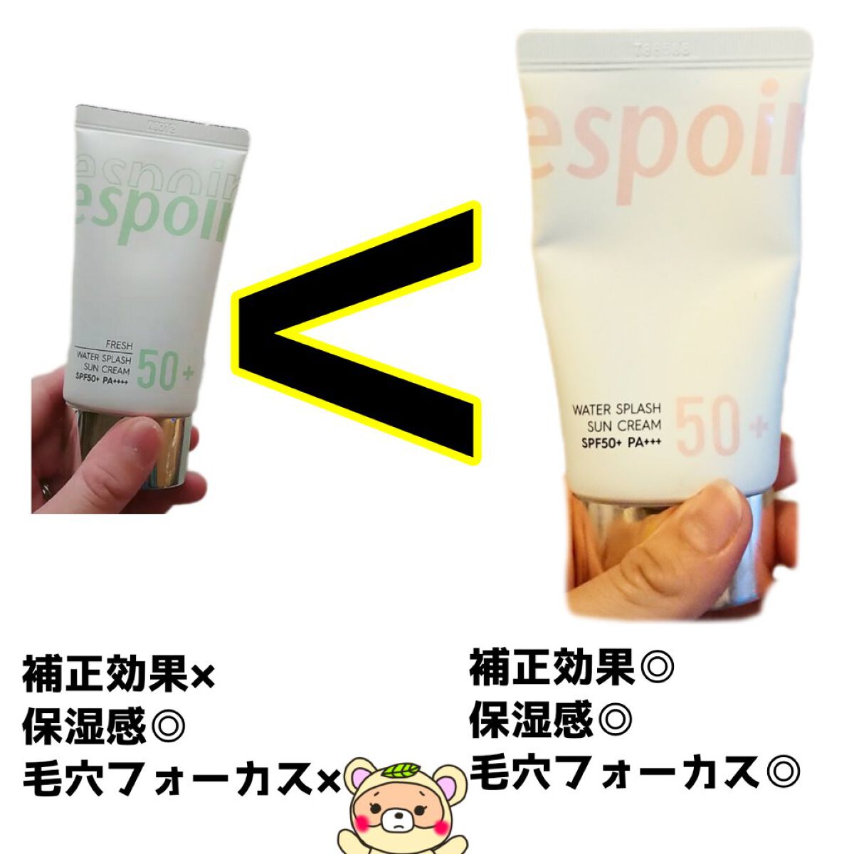 ウォータースプラッシュサンクリーム/espoir/日焼け止め・UVケアを使ったクチコミ（2枚目）