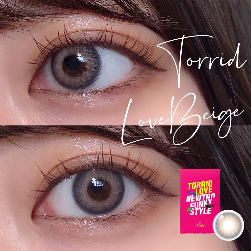 トリッドラブベージュマンスリー (TORRID LOVE BEIGE monthly)/OLOLA/1ヶ月(1MONTH)カラコンを使ったクチコミ(1枚目)