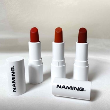 NAMING. ソフトマットリップスティックのクチコミ「💄シンプルでオシャレ✨𝑁𝐴𝑀𝐼𝑁𝐺 のマットリップ3色💄
𝑁𝐴𝑀𝐼𝑁𝐺  𝑆𝑜𝑓𝑡 𝑀𝑎𝑡𝑡 .....」（2枚目）