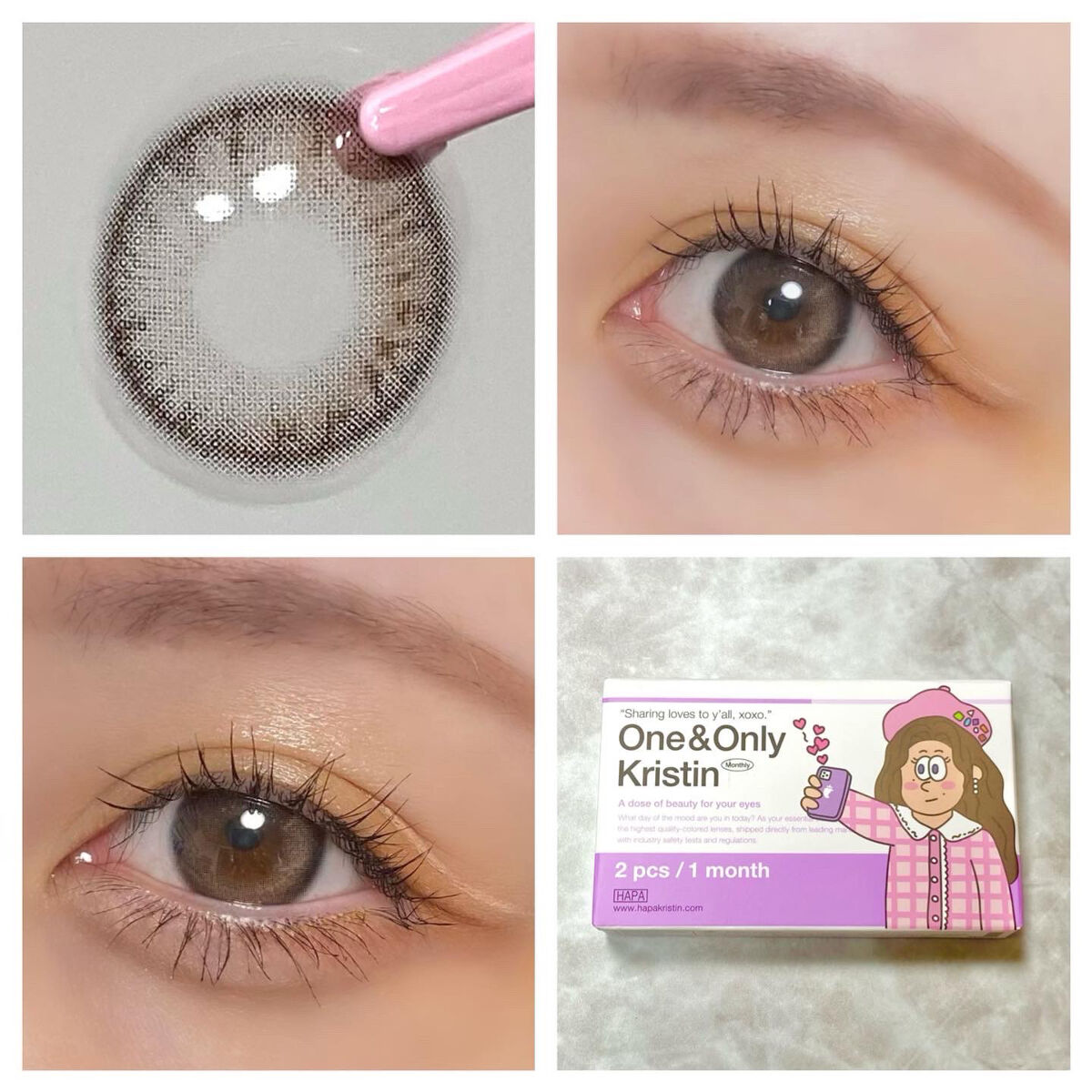 One & Only Kristin/Hapa kristin/カラーコンタクトレンズを使ったクチコミ（1枚目）