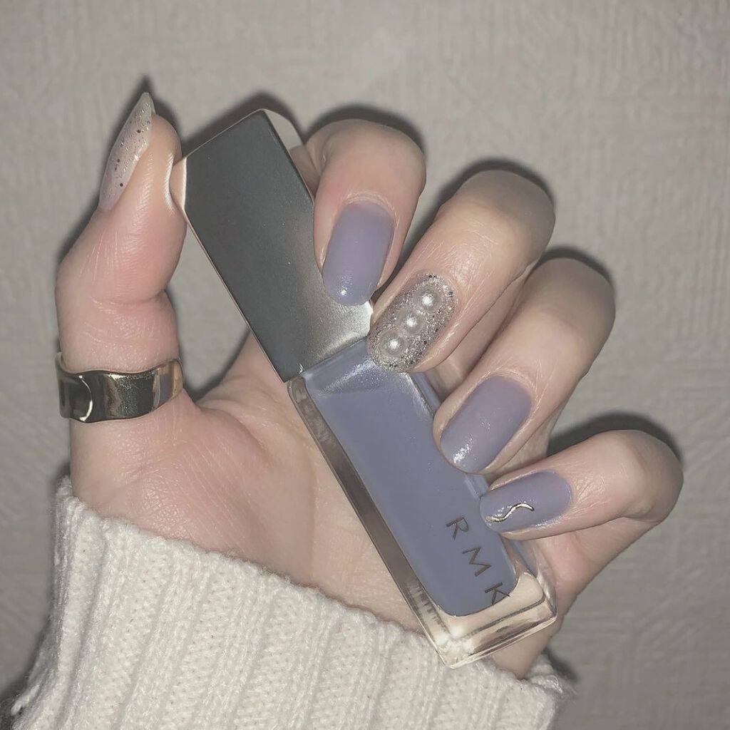 ネイルポリッシュ 07(CL) エアリーブルー/RMK/マニキュアを使ったクチコミ（2枚目）