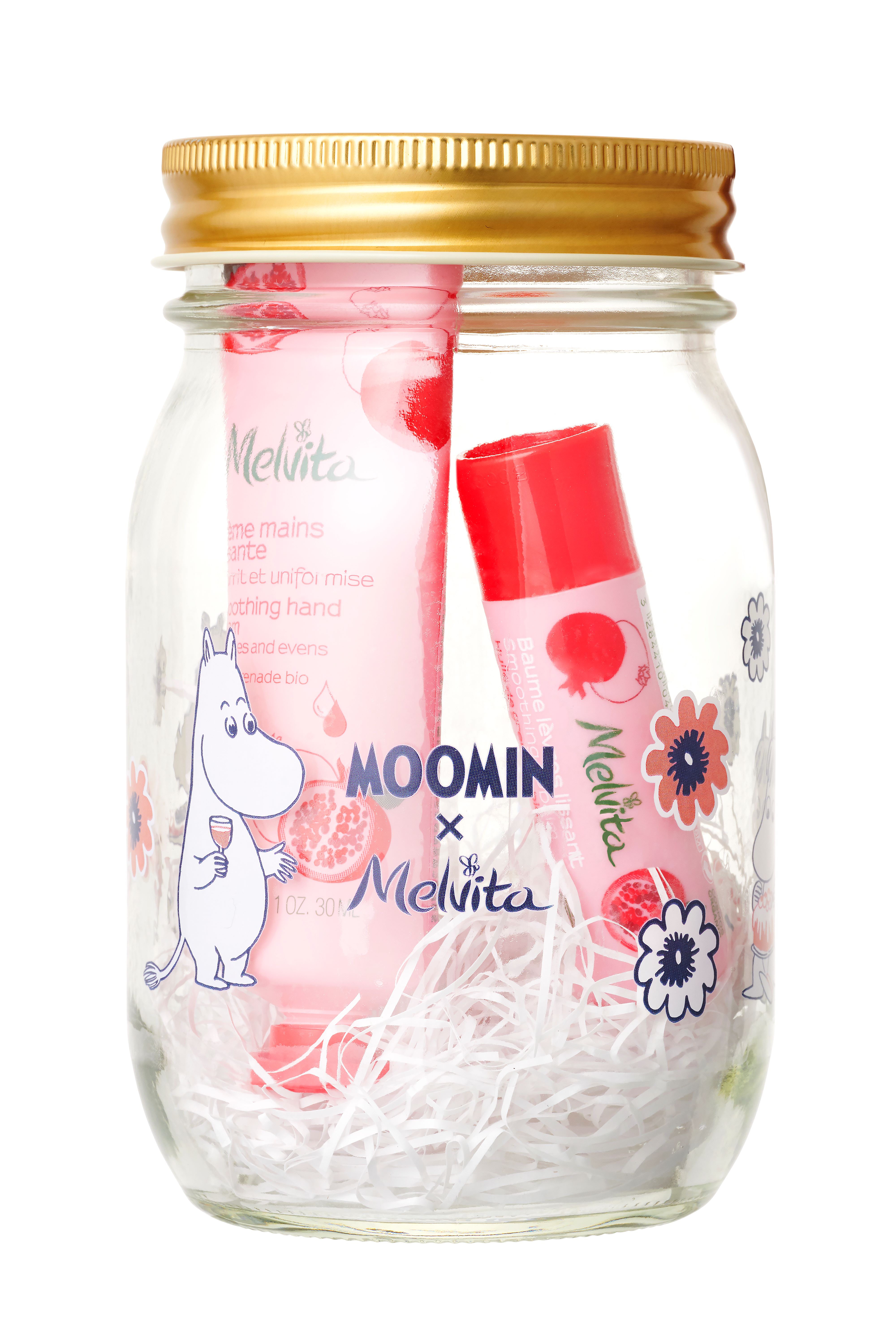 Melvita ザクロ ハンド＆リップクリーム セット ムーミン