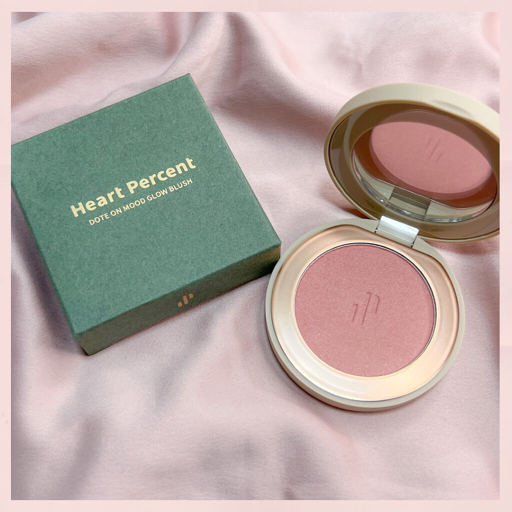 ドットオンムード グロウブラッシュ 01 Rose Plush/Heart Percent/パウダーチークを使ったクチコミ（2枚目）