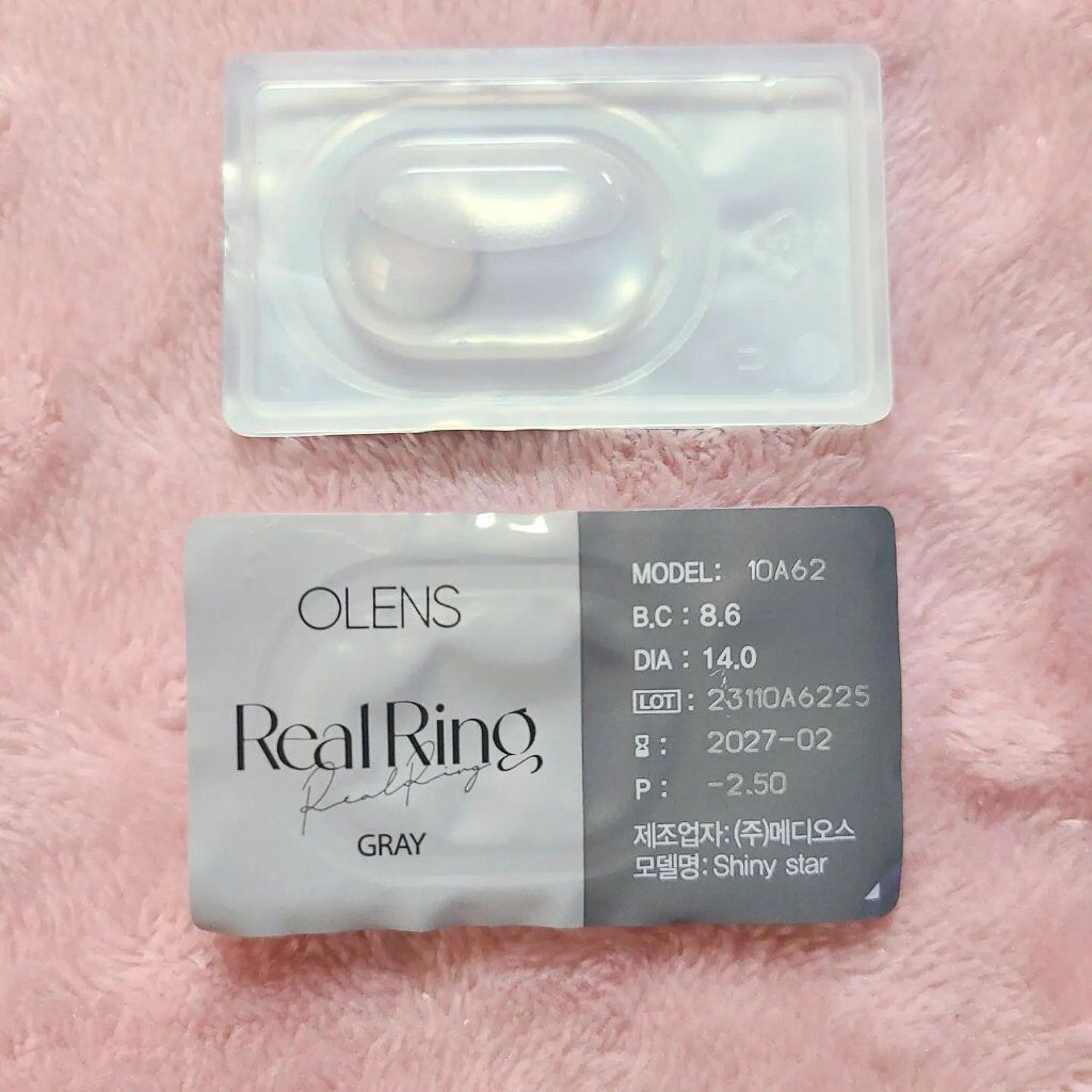 Real Ring 1Month グレー/OLENS/１ヶ月（１MONTH）カラコンを使ったクチコミ（3枚目）