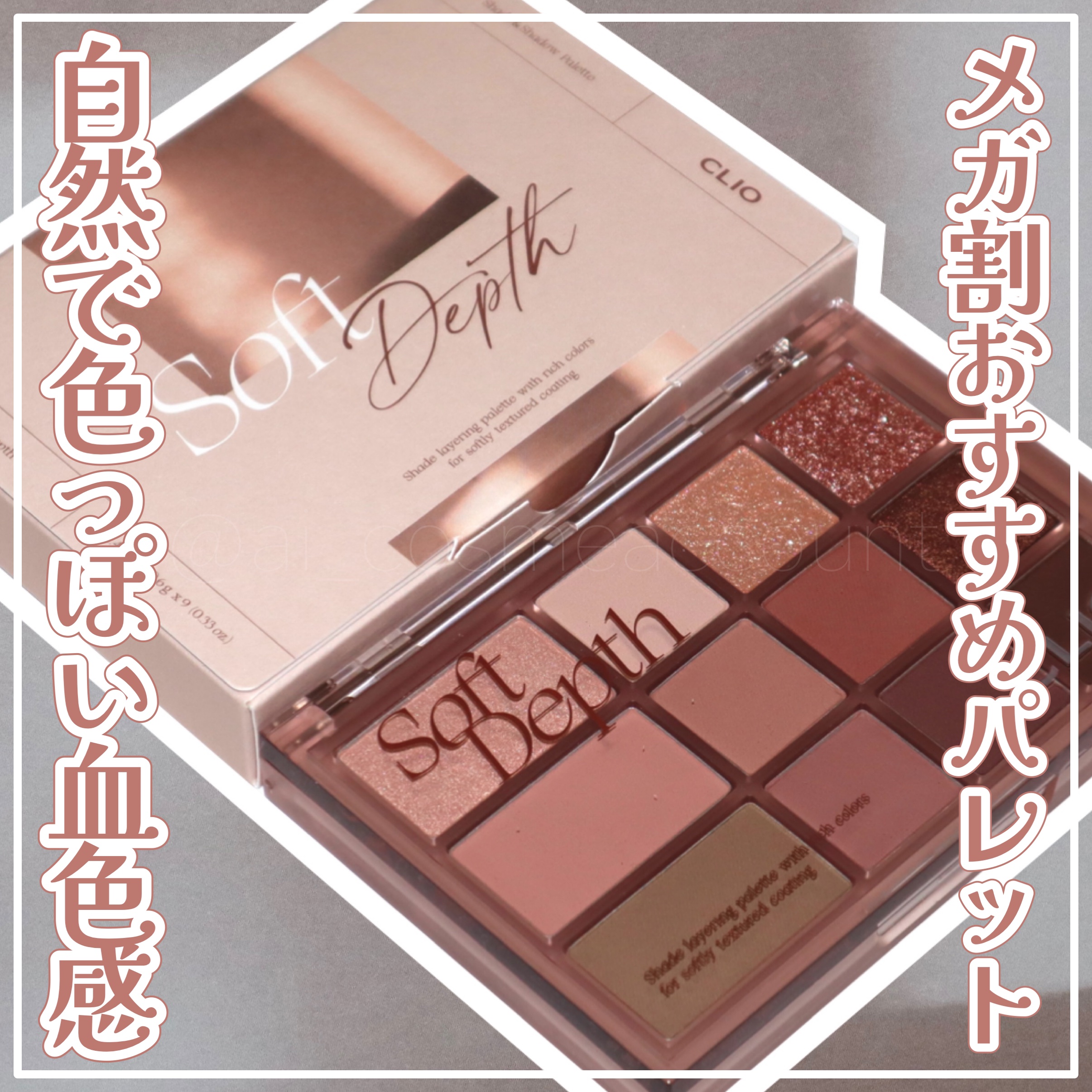 シェード アンド シャドウ パレット 02 SOFT DEPTH/CLIO/アイシャドウパレットを使ったクチコミ（1枚目）