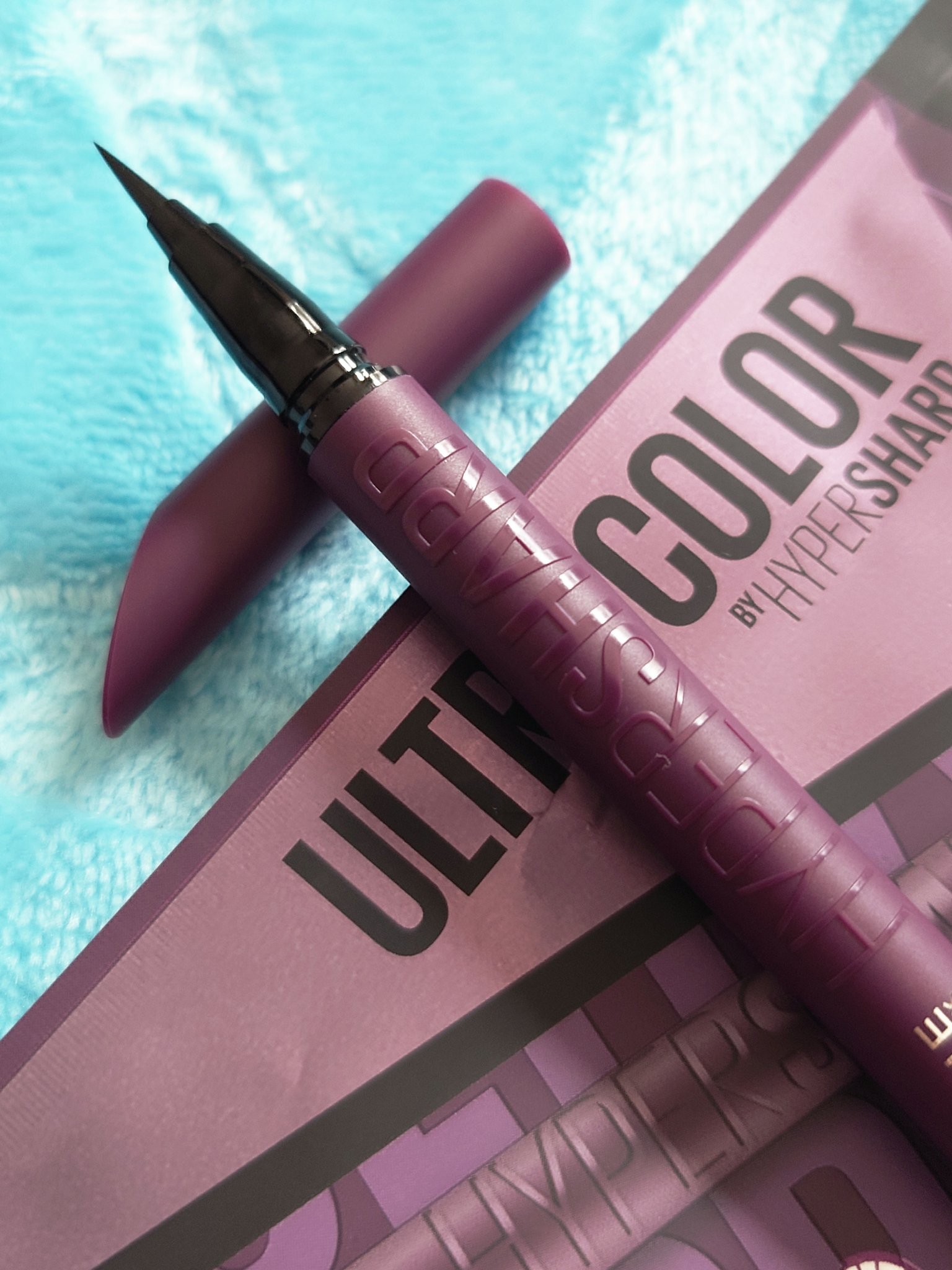 ウルトラカラー アイライナー PU-1 おしゃれな透明感 スモーキーパープル/MAYBELLINE NEW YORK/リキッドアイライナーを使ったクチコミ（2枚目）