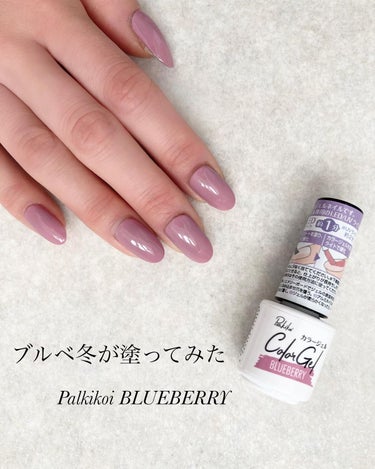 のりちょ🐰ブルベ冬に似合うネイル on LIPS 「ブルベ冬が塗ってみた❄️CandoBLUEBERRY𓃹♡︎パル..」（1枚目）