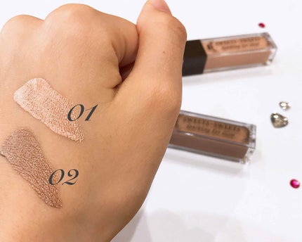 スパークリングアイグロス/スウィーツ スウィーツ/リキッドアイシャドウを使ったクチコミ(2枚目)