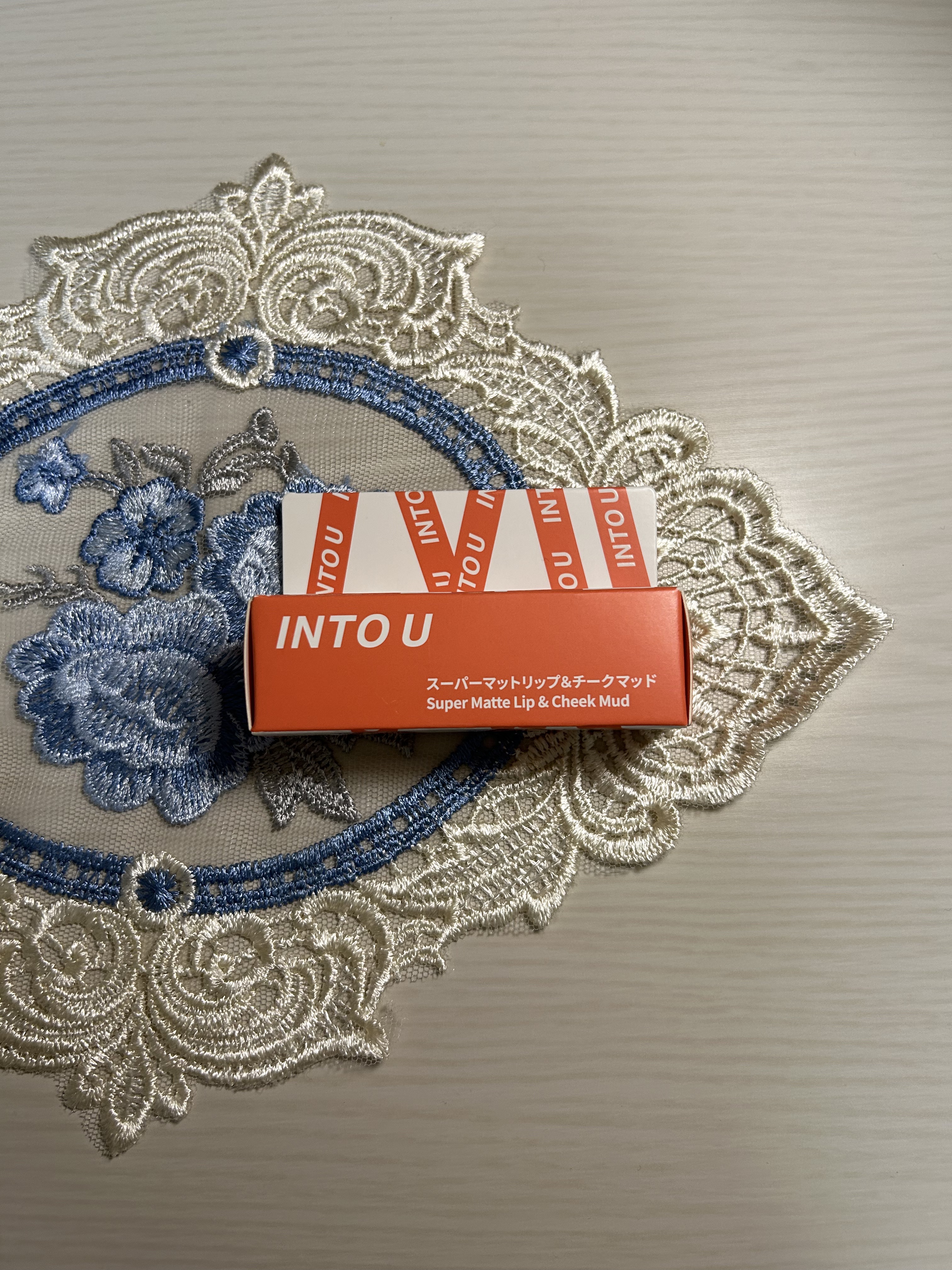 スーパーマットリップ＆チークマッド/INTO U/口紅を使ったクチコミ（1枚目）