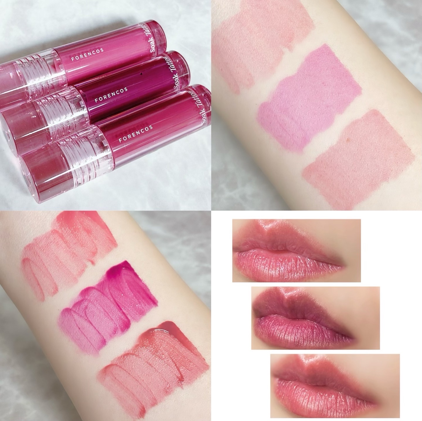 Soak Tattoo Tint/フォレンコス/リップグロスを使ったクチコミ（1枚目）