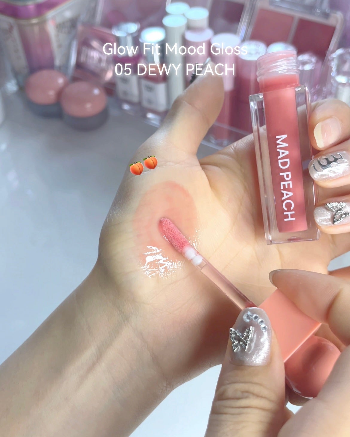 マッドピーチグロウフィットムードグロス/MAD PEACH/リップグロスを使ったクチコミ(1枚目)
