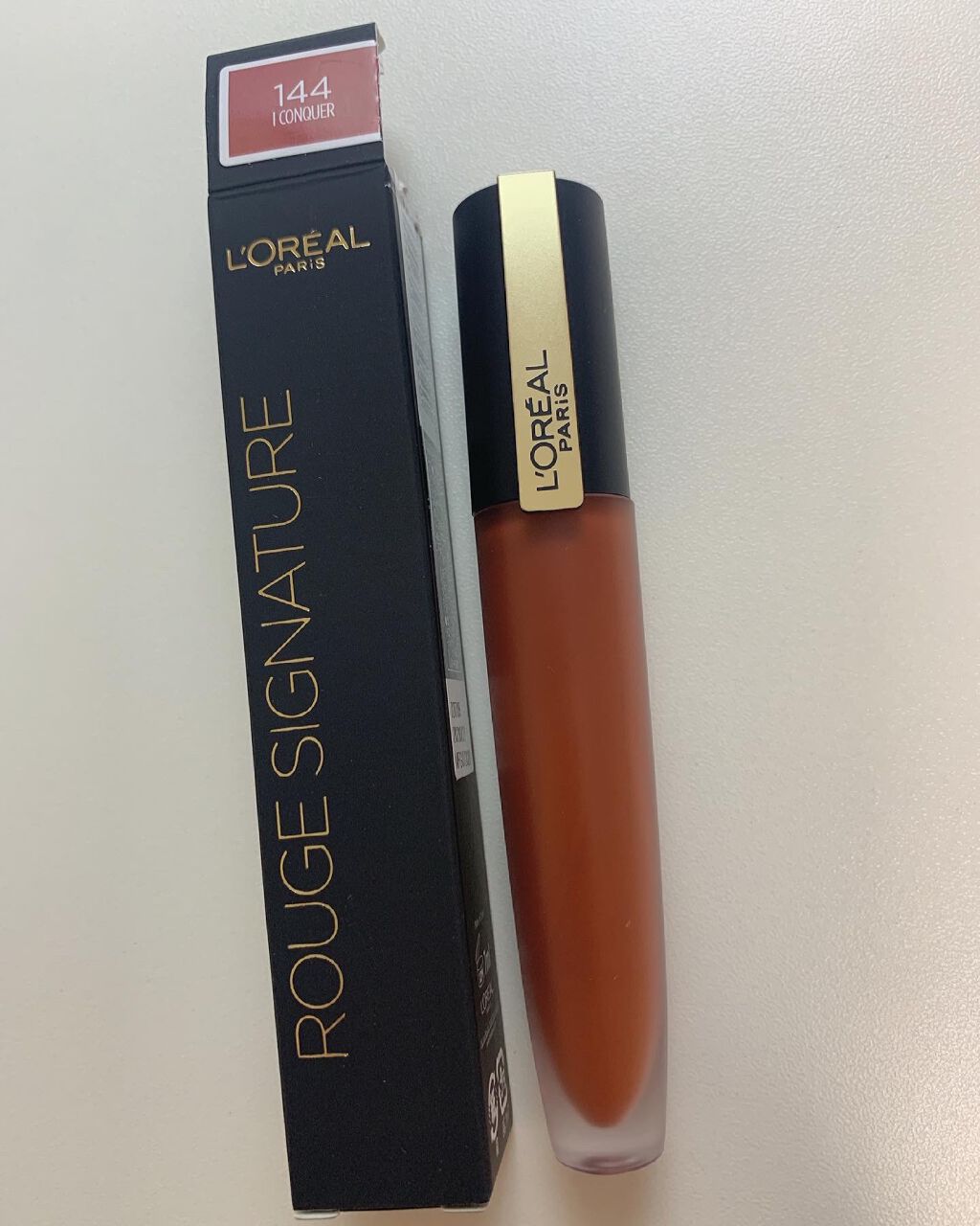 ルージュシグネチャー  144/ロレアル パリ/リップグロスを使ったクチコミ（2枚目）