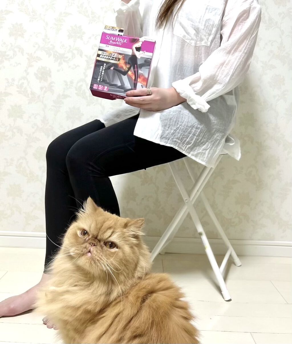 スリムウォーク Beau-Acty 燃焼シェイプレギンス/SLIMWALK/着圧ソックス・レギンスを使ったクチコミ（1枚目）