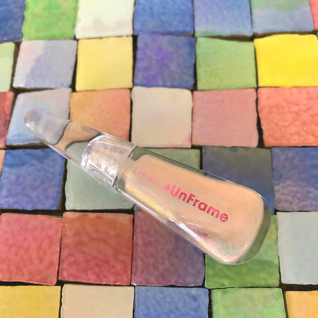 LIP38℃ +UnFrame<ホログラフィック>/UZU BY FLOWFUSHI/リップグロスを使ったクチコミ（1枚目）