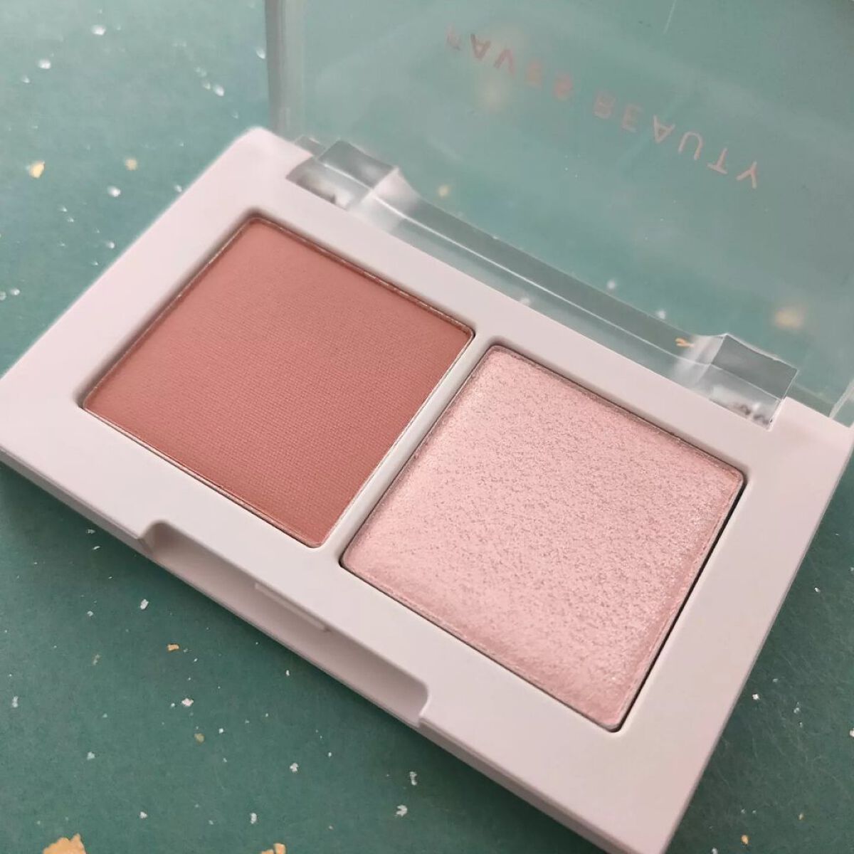 マイカラー デュオシャドウ スフレ アーモンドロゼ/FAVES BEAUTY/アイシャドウパレットを使ったクチコミ（2枚目）