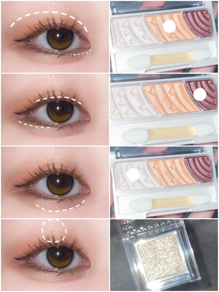 トーンアップアイシャドウ/CEZANNE/アイシャドウパレットを使ったクチコミ(3枚目)