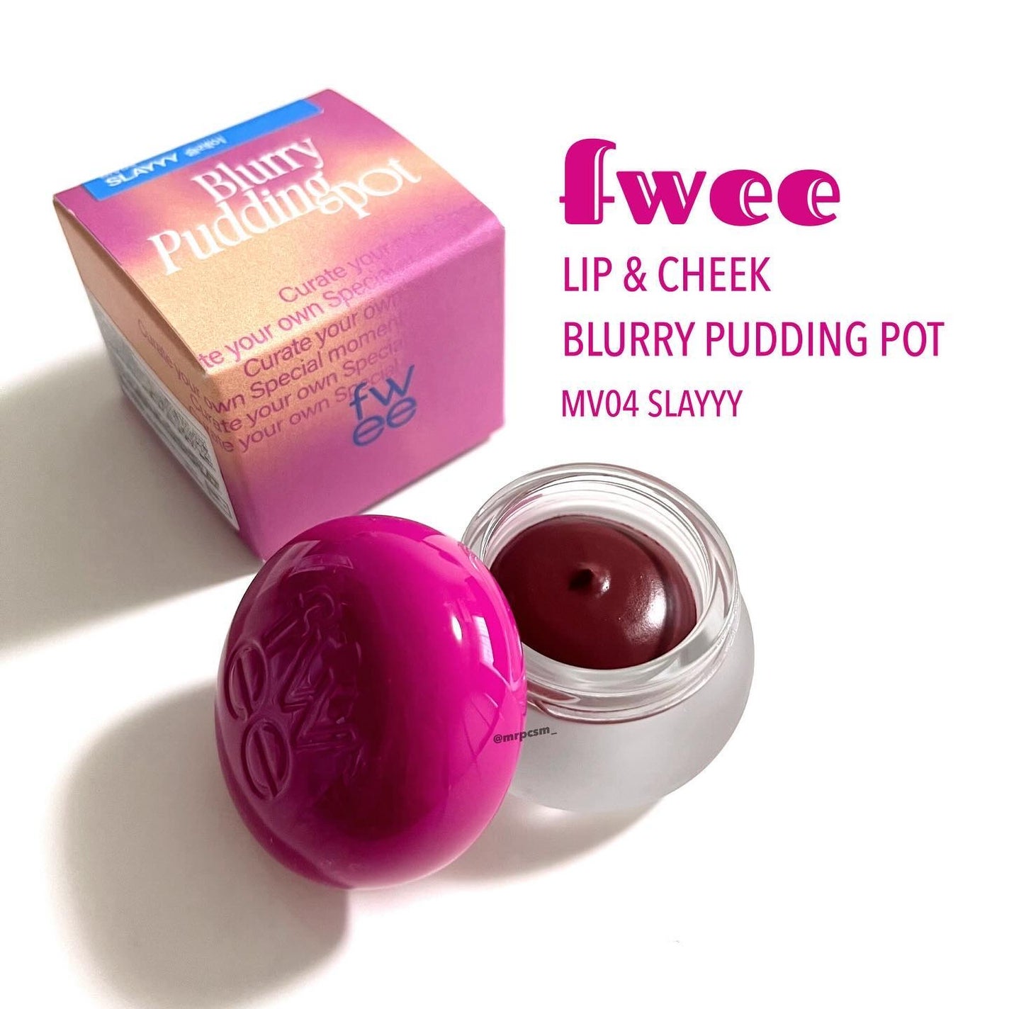 リップアンドチーク ブラーリープリンポット/fwee/口紅を使ったクチコミ(1枚目)