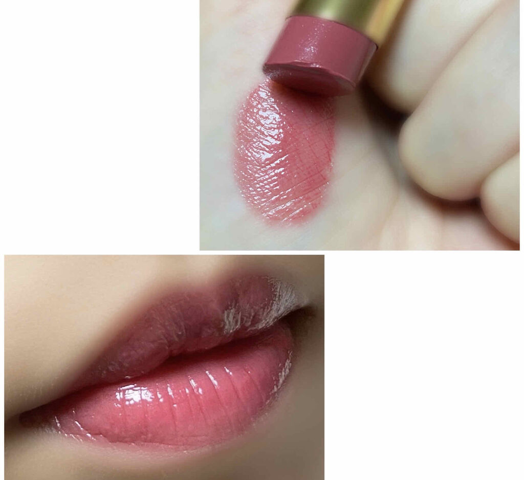 レブロン スーパー ラストラス グラス シャイン リップスティック 003 グロスト アップ ローズ/REVLON/口紅を使ったクチコミ（2枚目）