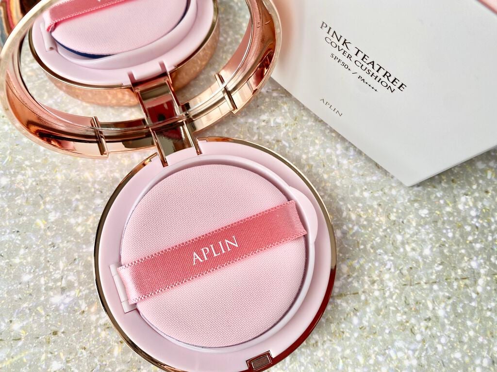 ピンクティーツリーカバークッション/APLIN/クッションファンデーションを使ったクチコミ(4枚目)