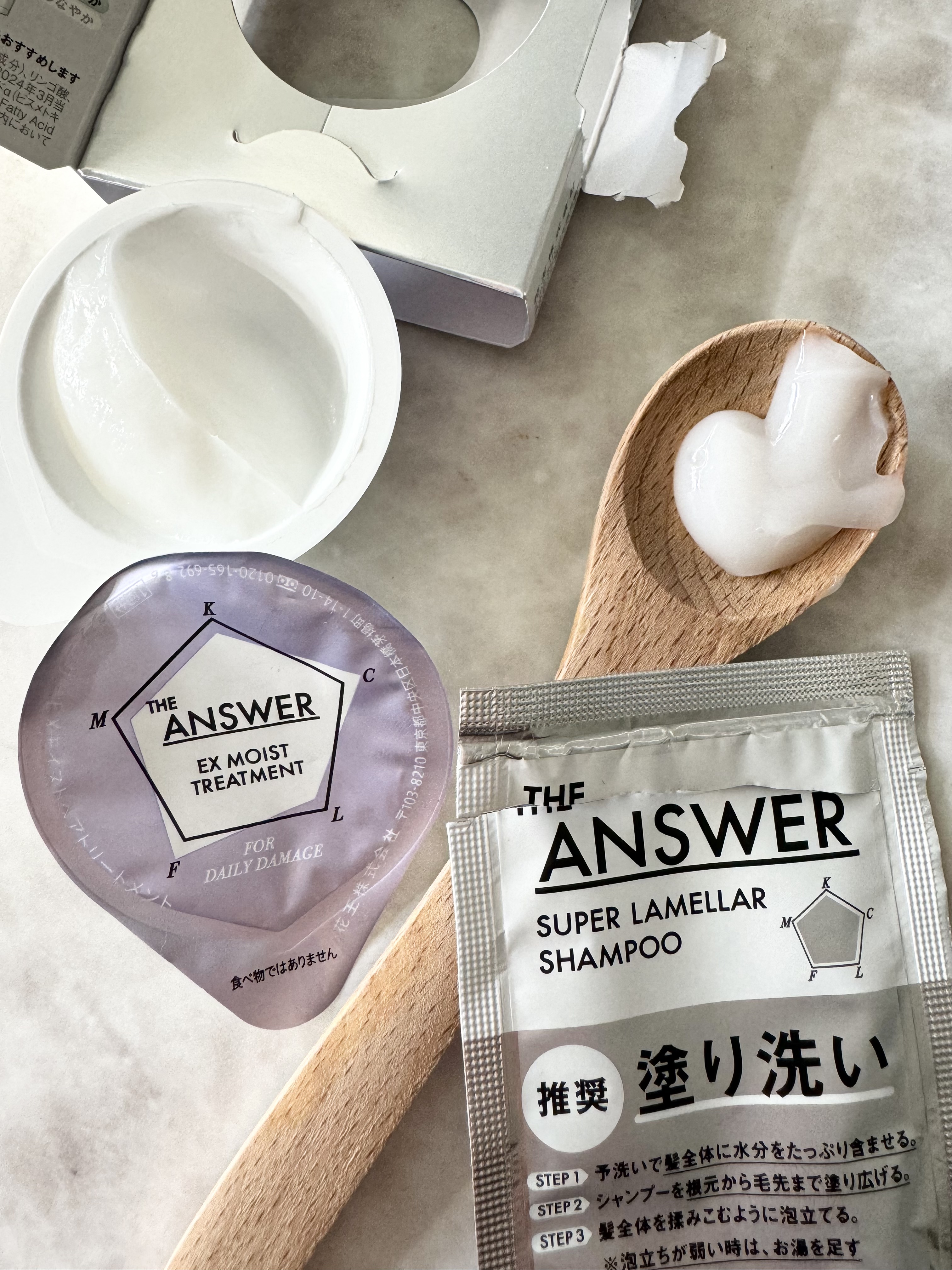 THE ANSWER EXグロストリートメント FOR HEAD DAMAGE お試し1回分 8g/THE ANSWER/洗い流すヘアトリートメントを使ったクチコミ（2枚目）