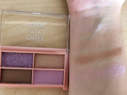 CHEER me COLOR アイシャドウ/セリア/アイシャドウパレットを使ったクチコミ(2枚目)