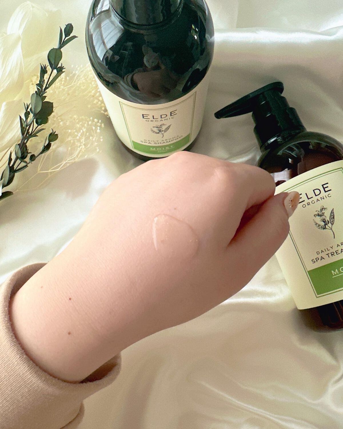 デイリーアロマスパシャンプー/トリートメント(モイスト)/ELDE ORGANIC/市販シャンプーを使ったクチコミ(3枚目)