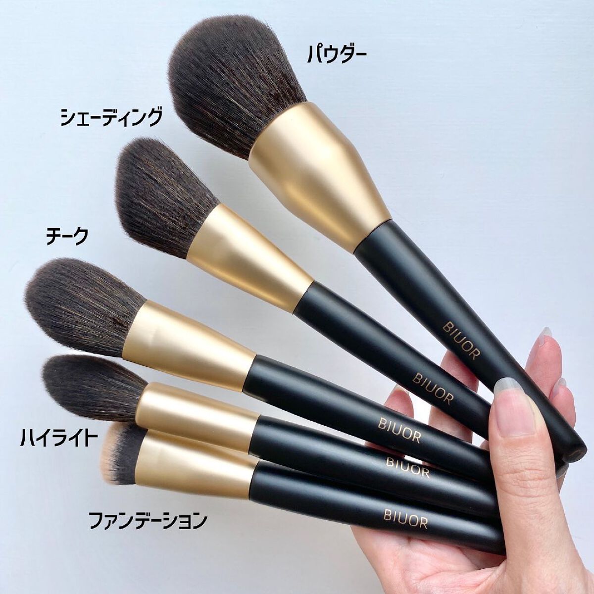 12本高級大毛量ブラシセット豪華専用ポーチ付/BIUOR/メイクブラシを使ったクチコミ(9枚目)