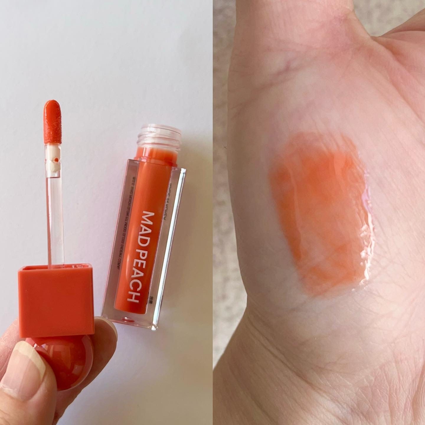 マッドピーチグロウフィットムードグロス/MAD PEACH/リップグロスを使ったクチコミ（2枚目）