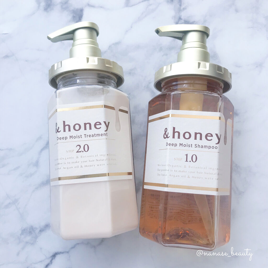 ディープモイスト シャンプー1.0／ヘアトリートメント2.0/&honey/市販シャンプーを使ったクチコミ（1枚目）