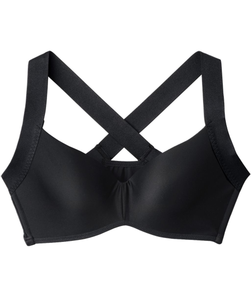 肩甲骨ノンワイヤーエイトブラ ブラック
