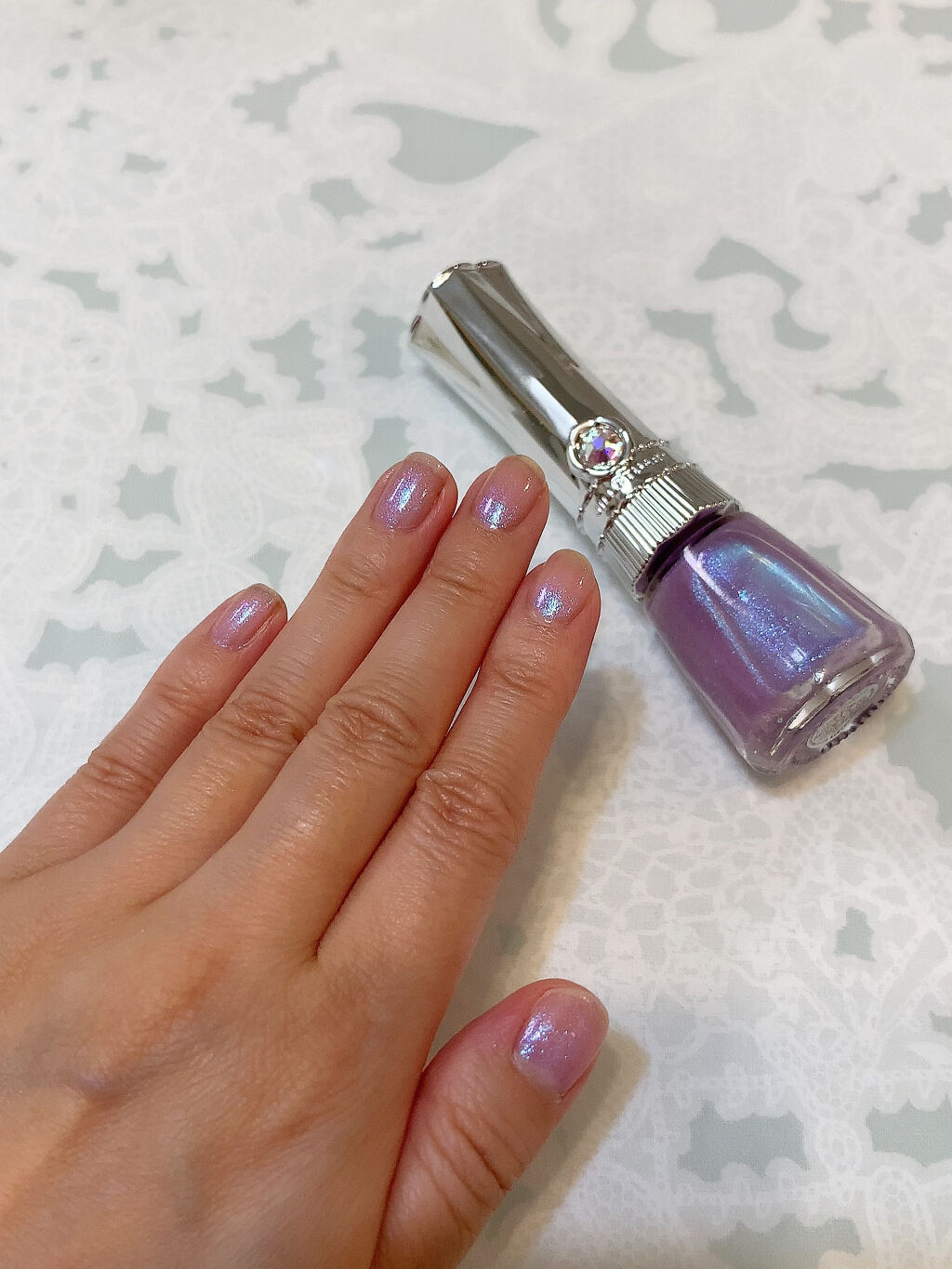 ネイルラッカー ダズリングビジュー 317 heavenly blue/JILL STUART/マニキュアを使ったクチコミ（3枚目）