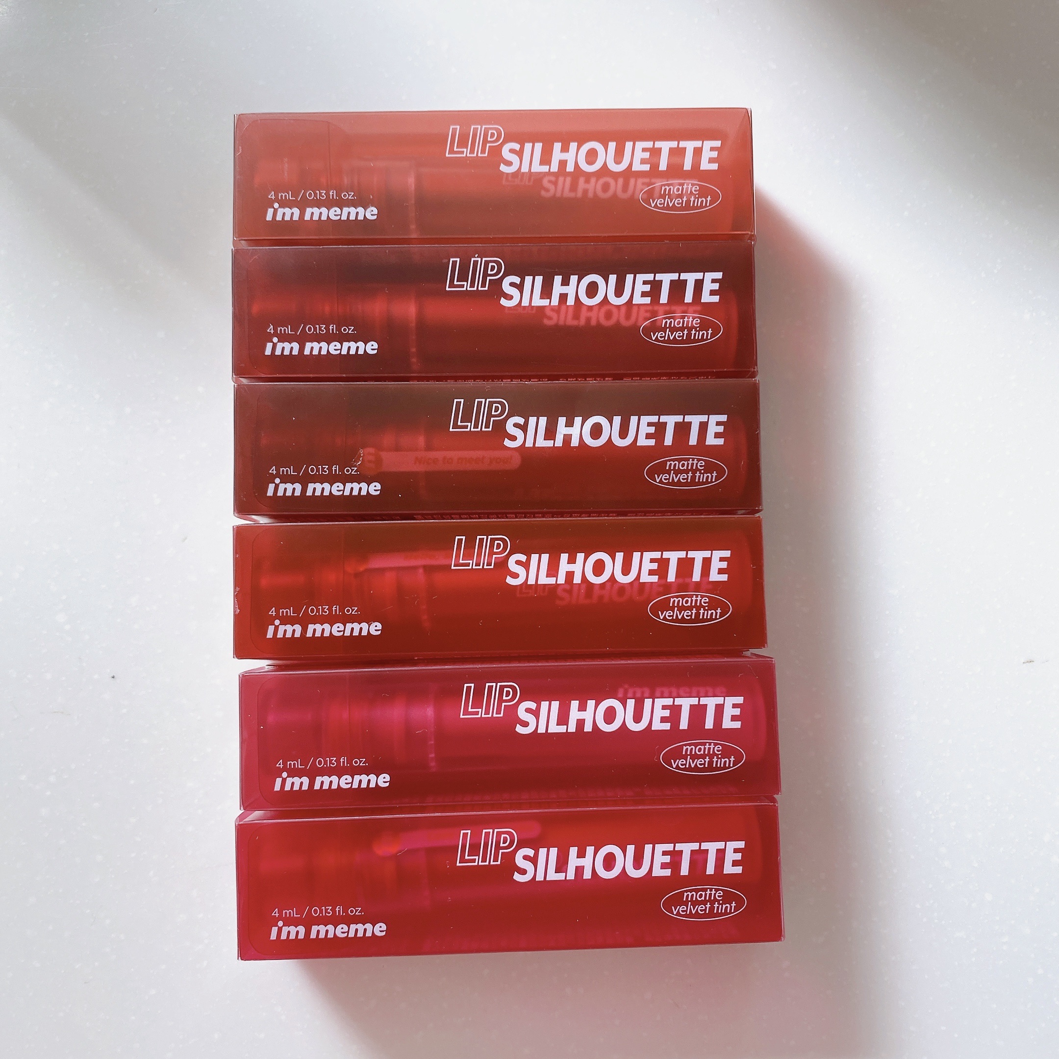 リップシルエットマットベルベットティント/i’m meme/リップティントを使ったクチコミ（1枚目）