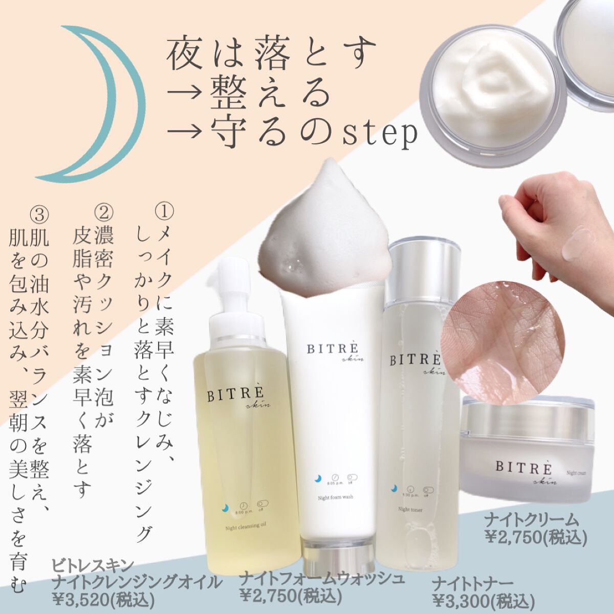 ナイトフォームウォッシュ /ビトレスキン/洗顔フォームを使ったクチコミ（3枚目）