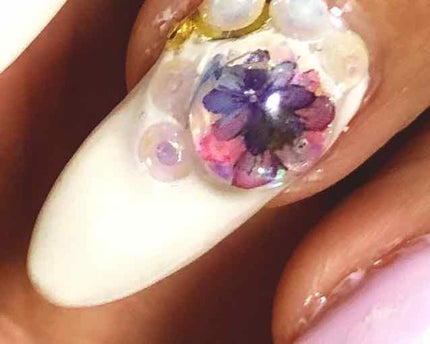 えりか on LIPS 「またまた下手の横好きがセルフジェルネイルしてみました!今回はS..」(3枚目)