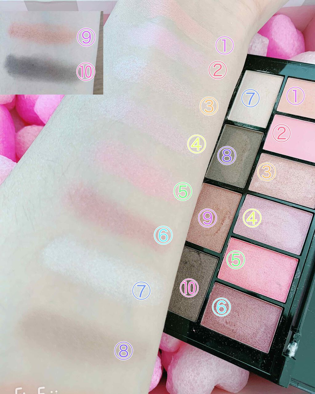 10カラーアイシャドウ/エンジェルハート/アイシャドウパレットを使ったクチコミ（2枚目）