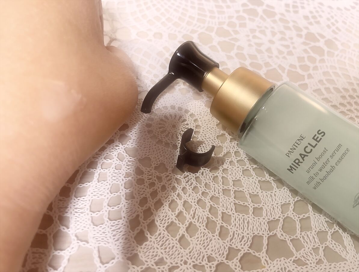 ミラクルズ うるおいブーストミルクウォーターセラム/パンテーン/アウトバストリートメントを使ったクチコミ（2枚目）