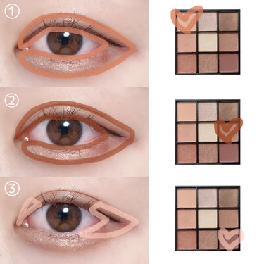 UR GLAM　BLOOMING EYE COLOR PALETTE/U R GLAM/パウダーアイシャドウを使ったクチコミ（2枚目）