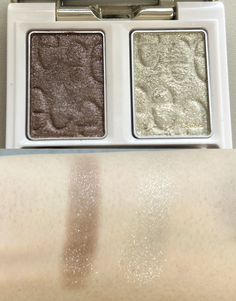 Elégance ルージュ クラジュールのクチコミ「今日はエレガンス☺️
このアイシャドウ、スモーキーな色味だけど、キラキラのラメ感が冬っぽくて綺.....」（2枚目）