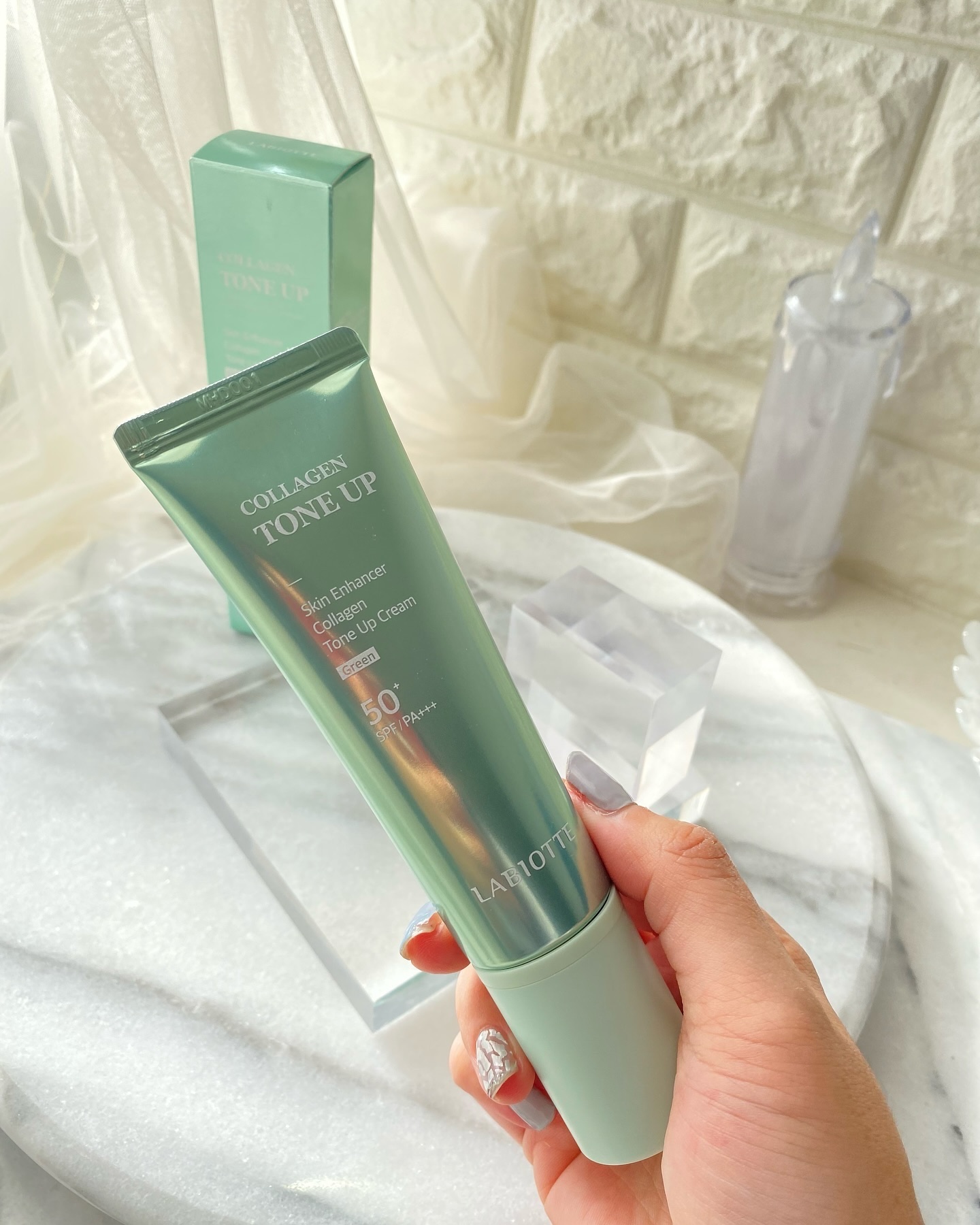 スキンエンハンサーコラーゲントーンアップクリーム/LABIOTTE/日焼け止めクリームを使ったクチコミ（1枚目）