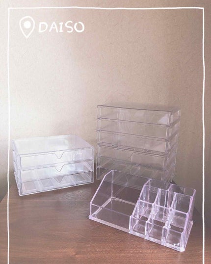 3段式クリアーケース/DAISO/その他化粧小物を使ったクチコミ(2枚目)