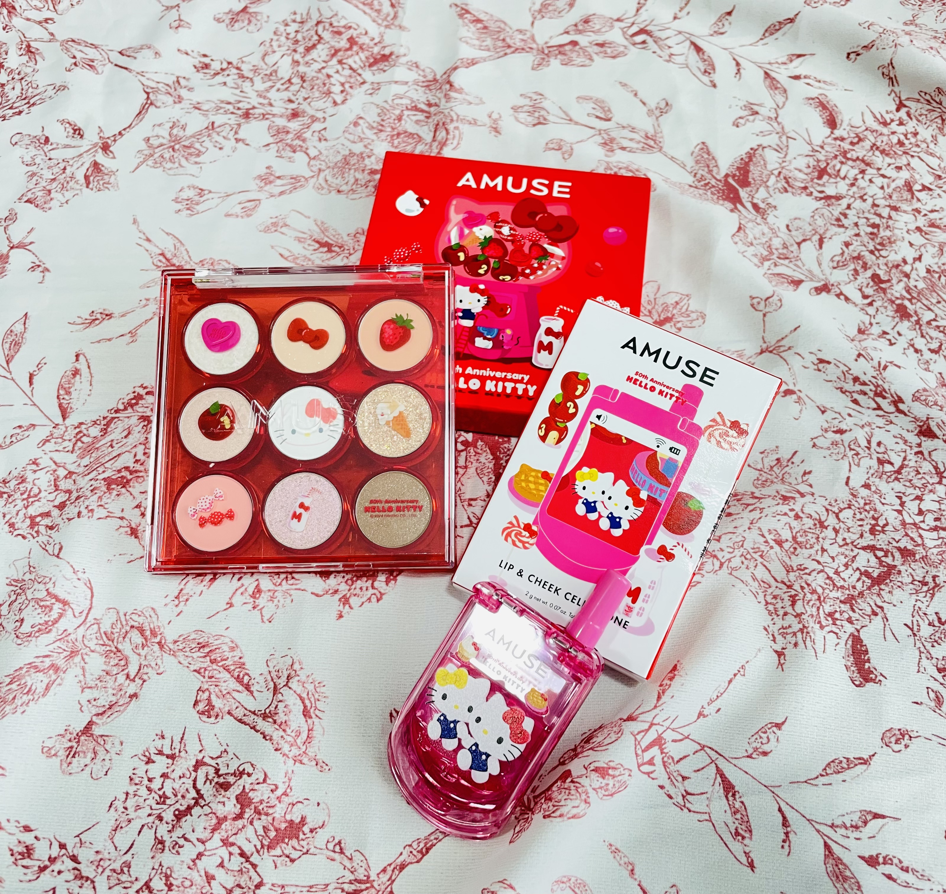 アイカラーパレット 05 ピーチガーデン（限定）/AMUSE/アイシャドウパレットを使ったクチコミ（1枚目）