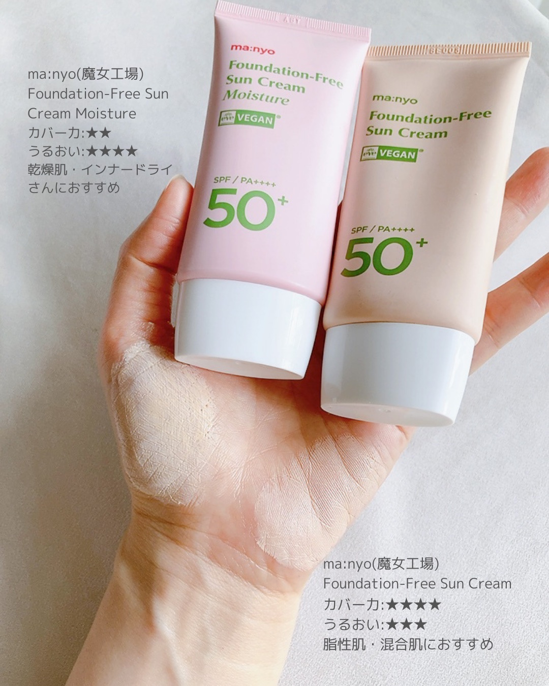 ファンデフリー サンクリーム/manyo/日焼け止めクリームを使ったクチコミ（3枚目）