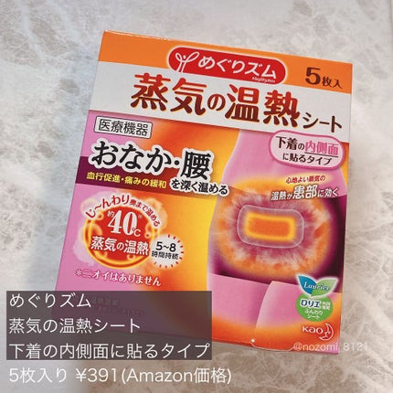蒸気の温熱シート 下着の内側面に貼るタイプ/めぐりズム/その他を使ったクチコミ(2枚目)