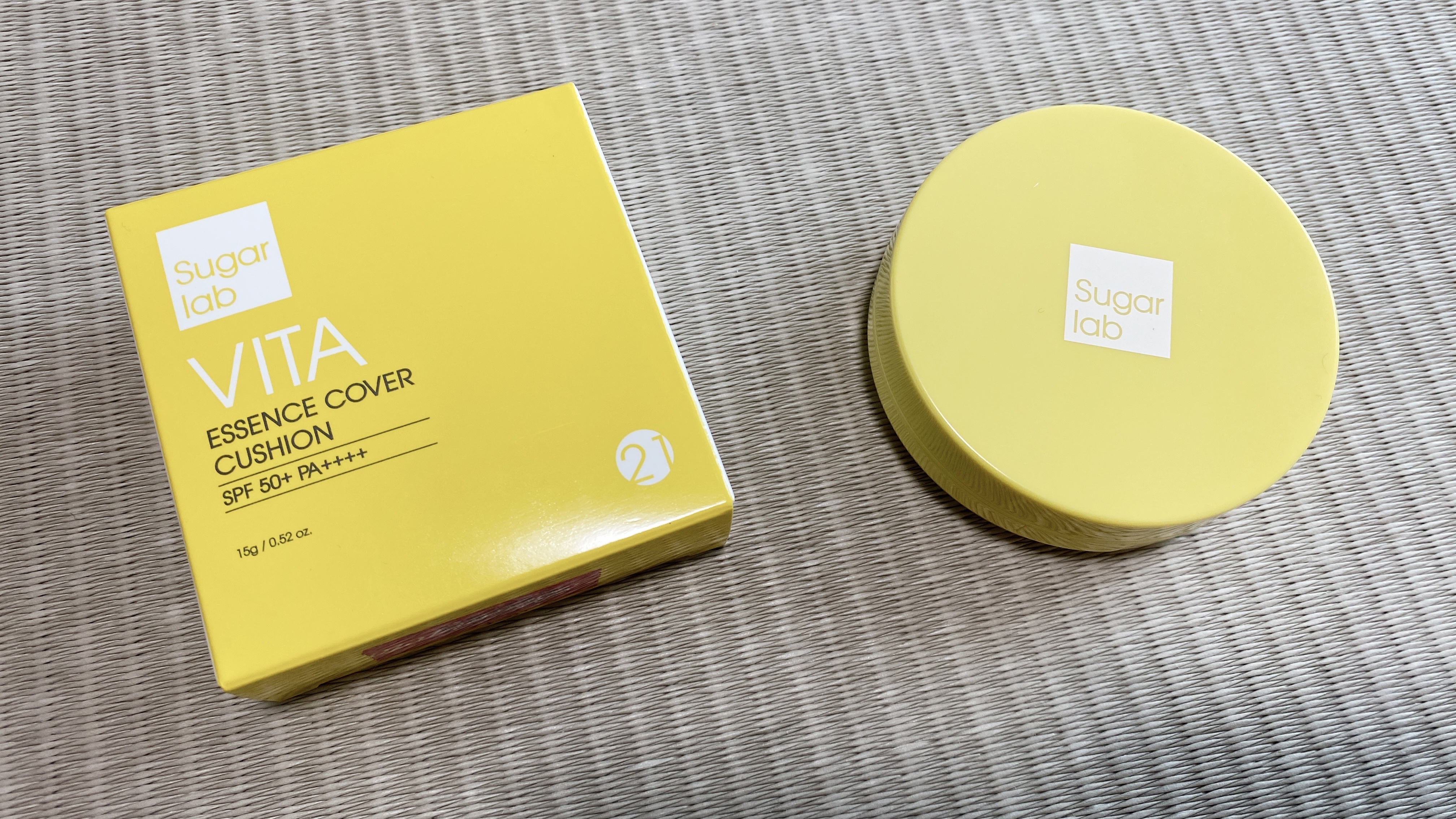 Sugar Lab ビタエッセンスカバークッションのクチコミ「新大久保で買ってきた！

【使った商品】
Sugar Lab　ビタエッセンスカバークッション
.....」（1枚目）