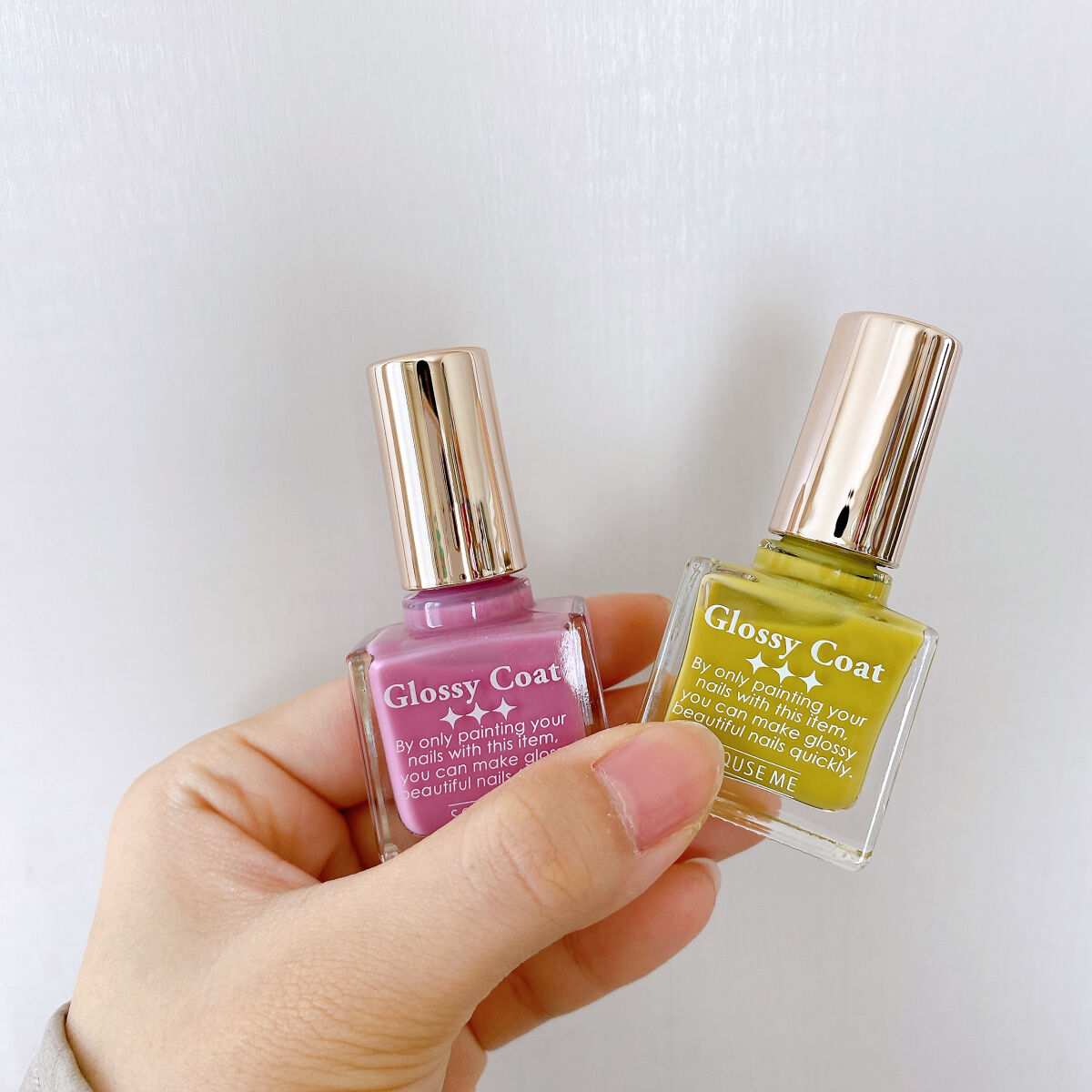 グロッシーコート ライムイエロー【旧】/スキューズミー/オールインワンネイルを使ったクチコミ（3枚目）