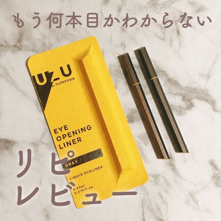 EYE OPENING LINER/UZU BY FLOWFUSHI/リキッドアイライナーを使ったクチコミ(1枚目)